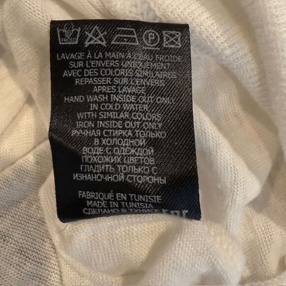 Isabel Marant Étoile Klowia linen sweatshirt White Slub w/Pink Logo Size Small - Picture 8 of 12